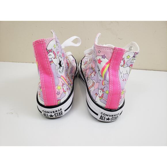 Converse All Star Chuck Taylor Unicorn Womens JR Size 5 Pink School Halloween - Picture 5 of 10